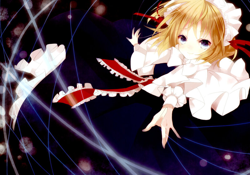 Blonde Girl in White Dress — Dramatic, Night