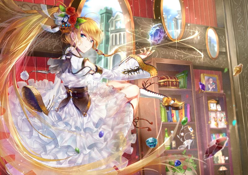 Blonde Girl in White Dress — Magical, Afternoon