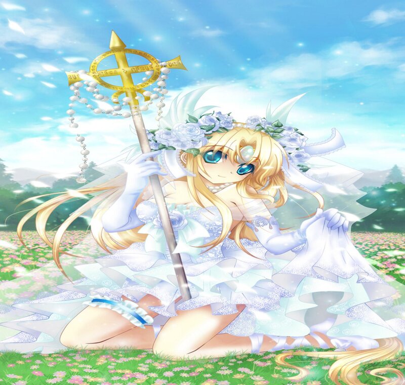 Blonde Girl in White Dress — Serene, Afternoon