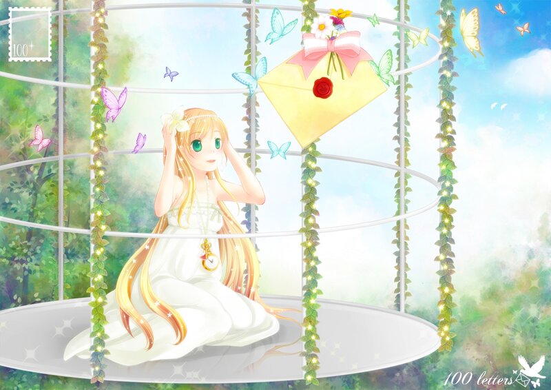 Blonde Girl in White Dress — Serene, Morning