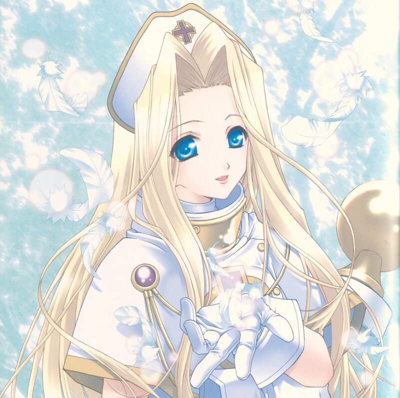 Blonde Girl in White Uniform — Serene