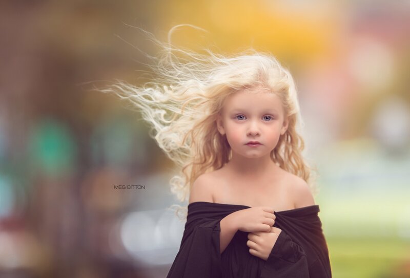 Blonde Girl in Wind