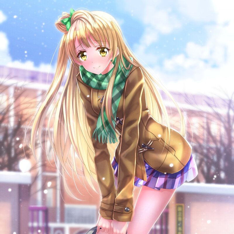 Blonde Girl in Winter — Blue, Calm