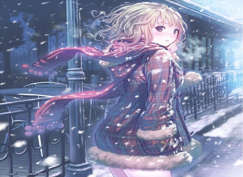 Blonde Girl in Winter — Blue, Cold