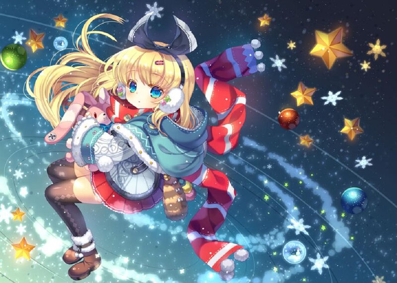 Blonde Girl in Winter Clothes