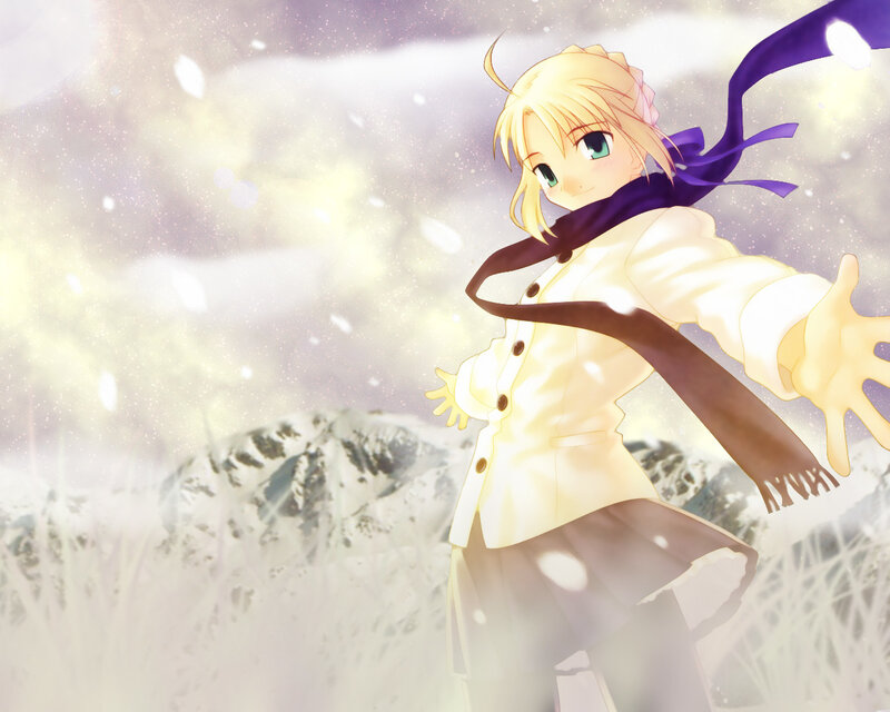 Blonde Girl in Winter