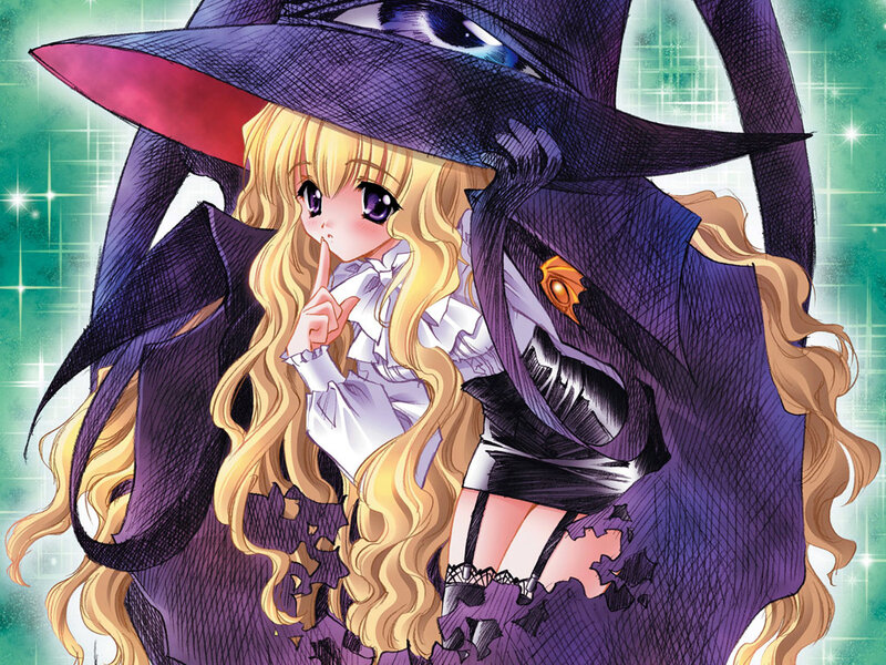 Blonde Girl in Witch Costume