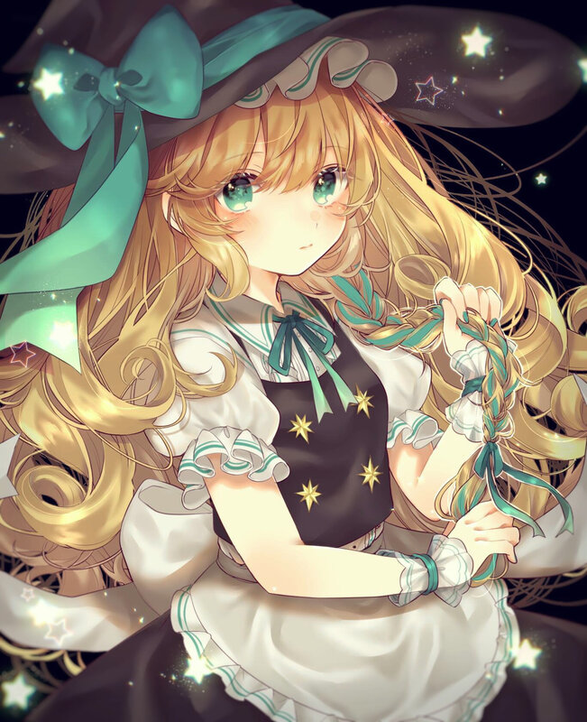 Blonde Girl in Witch Hat — Gold