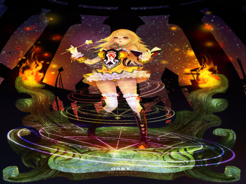 Blonde Girl in Yellow Dress — Dramatic
