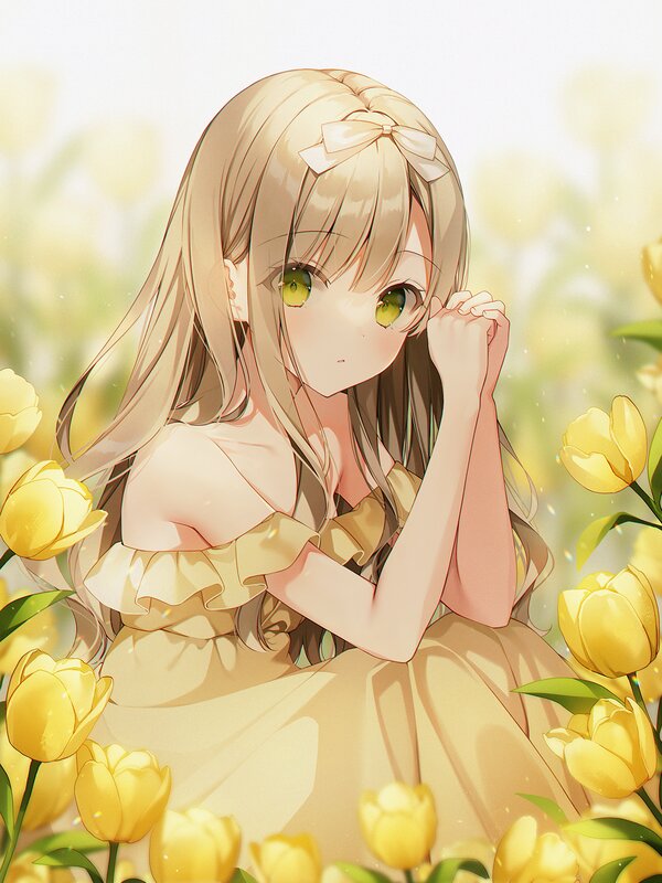 Blonde Girl in Yellow Dress — Serene