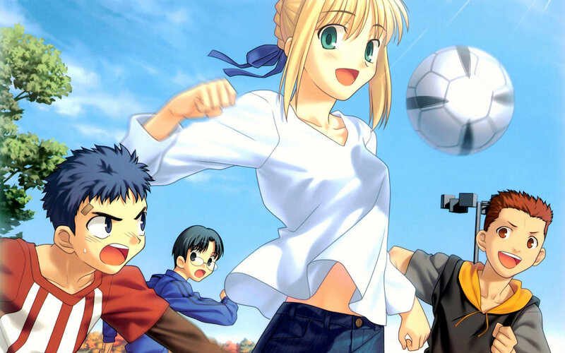 Blonde Girl Kicking Soccer Ball