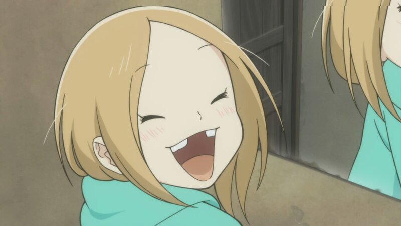 blonde girl laughing