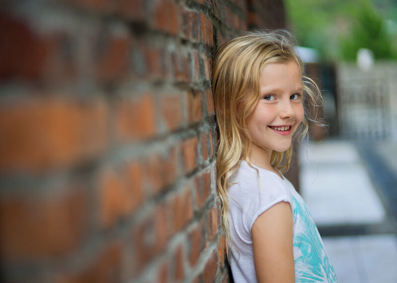 Blonde Girl Leaning