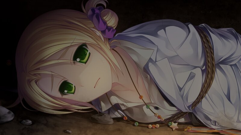Blonde Girl Lying Down — White, Dramatic