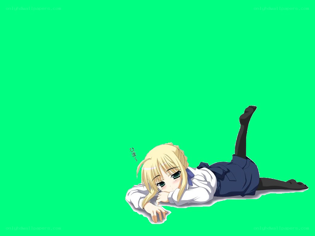 blonde girl lying on green screen