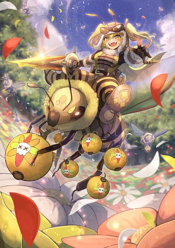 Blonde Girl on Bee