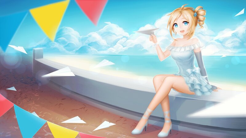 Blonde Girl on Boat