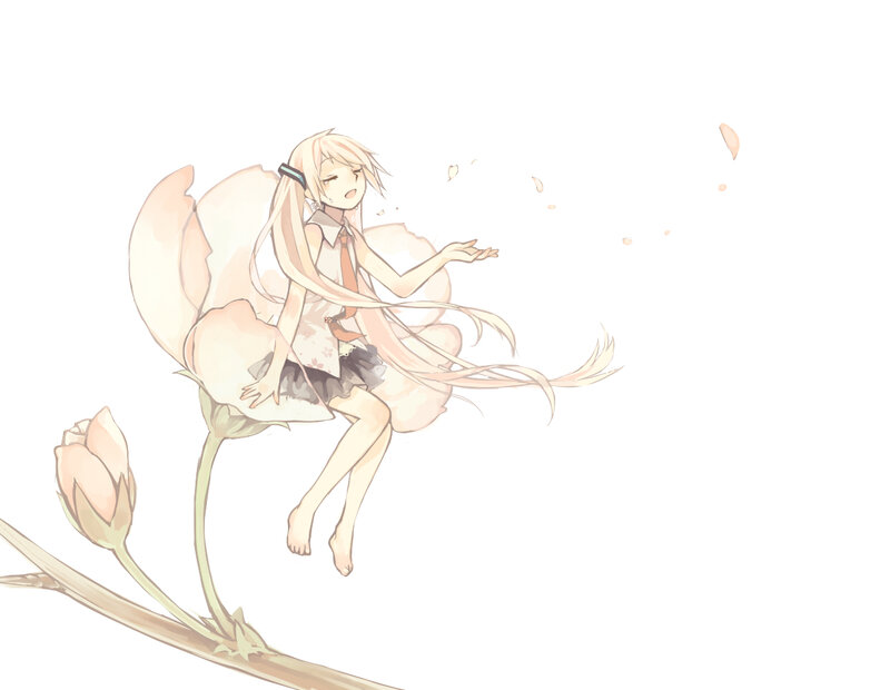 Blonde Girl on Flower