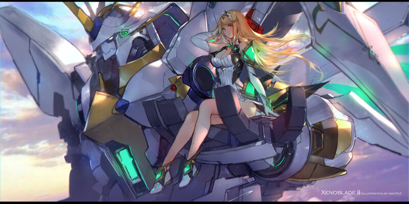 Blonde Girl on Mech