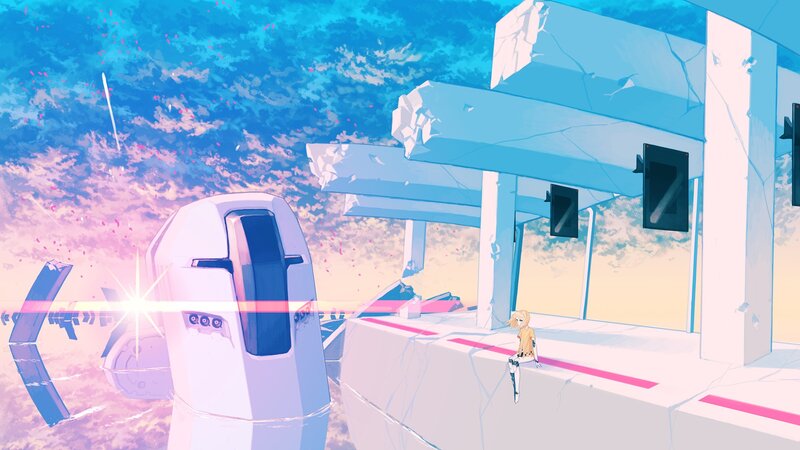 Blonde Girl on Platform