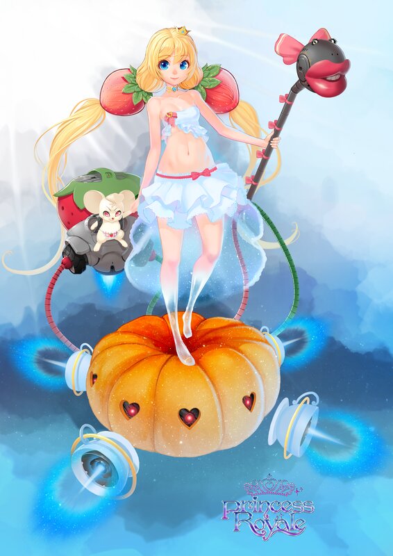 Blonde Girl on Pumpkin