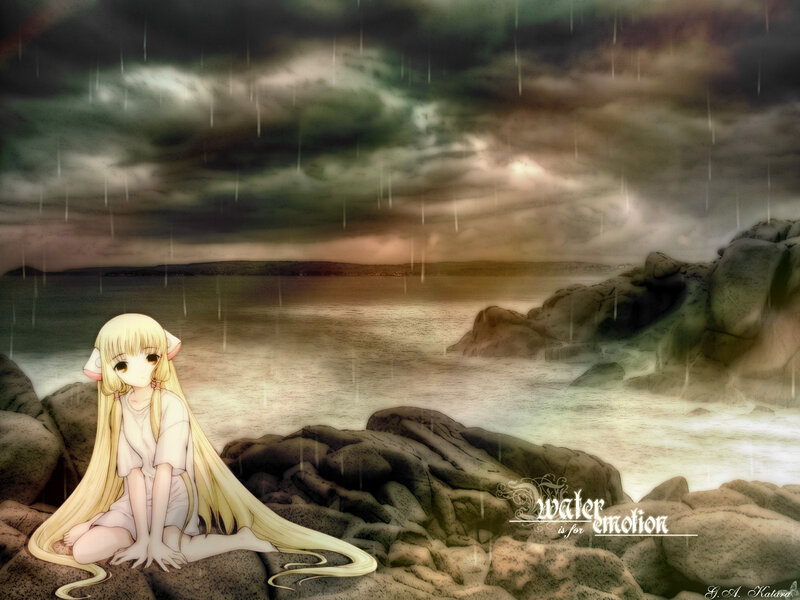 Blonde Girl on Rocks