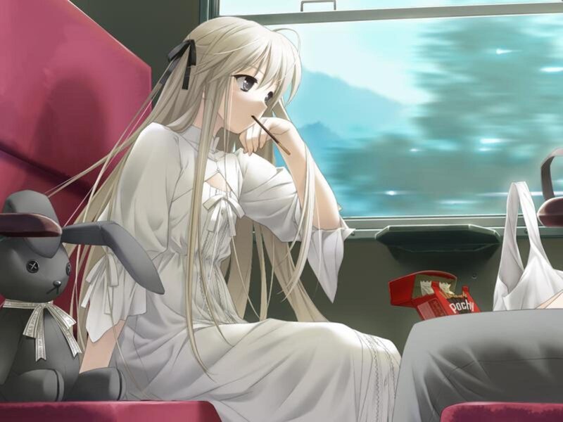 Blonde Girl on Train