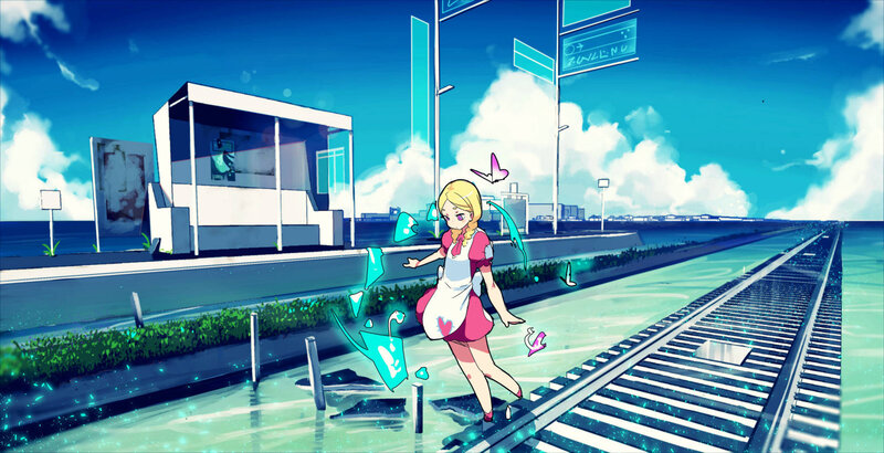 Blonde Girl on Train Tracks