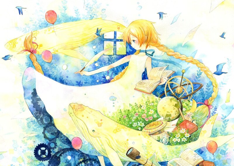 Blonde Girl on Whale