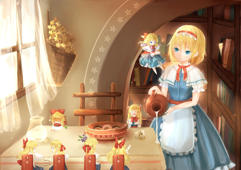 Blonde Girl Pouring Milk