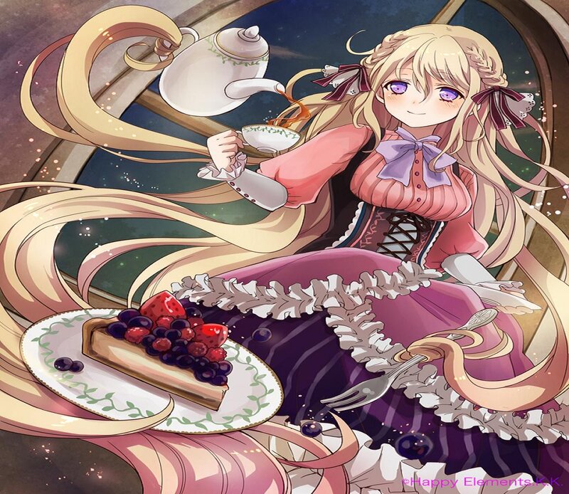 Blonde Girl Pouring Tea