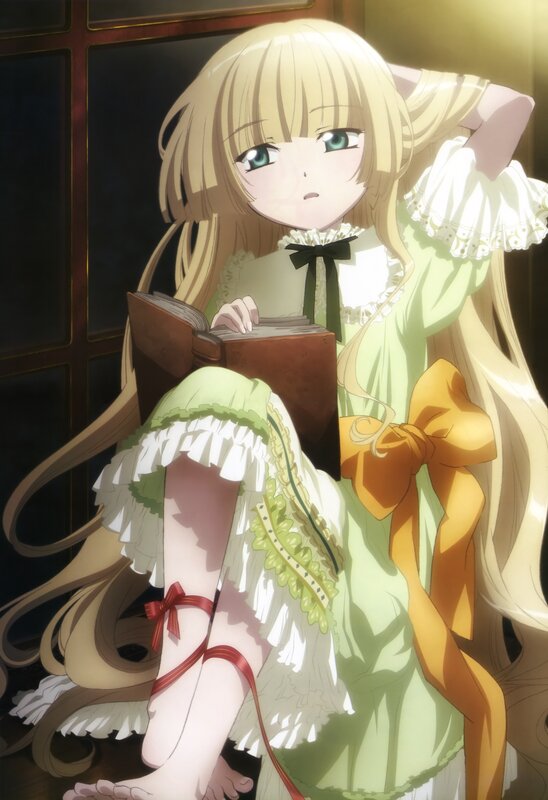 blonde girl reading book