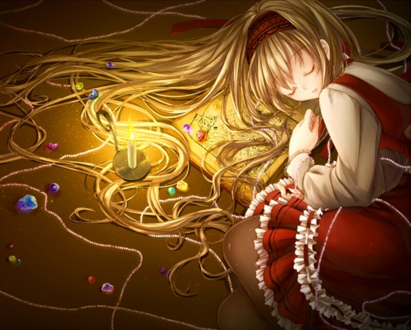 Blonde Girl Sleeping — Brown