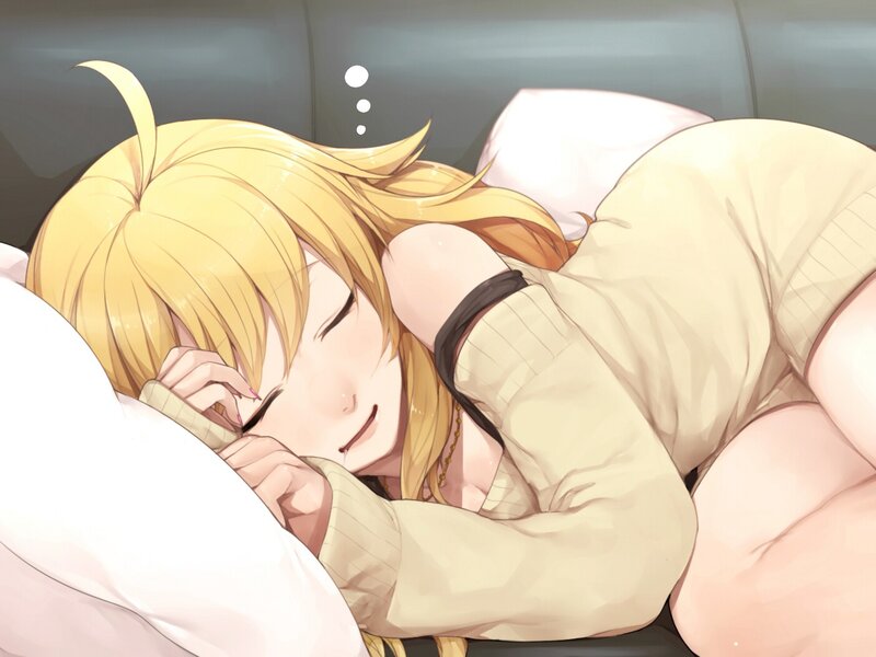 blonde girl sleeping peacefully