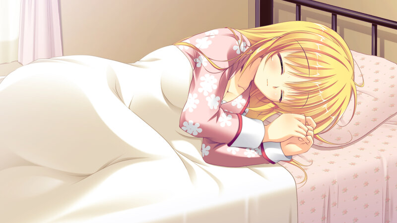 Blonde Girl Sleeping — Pink, Serene