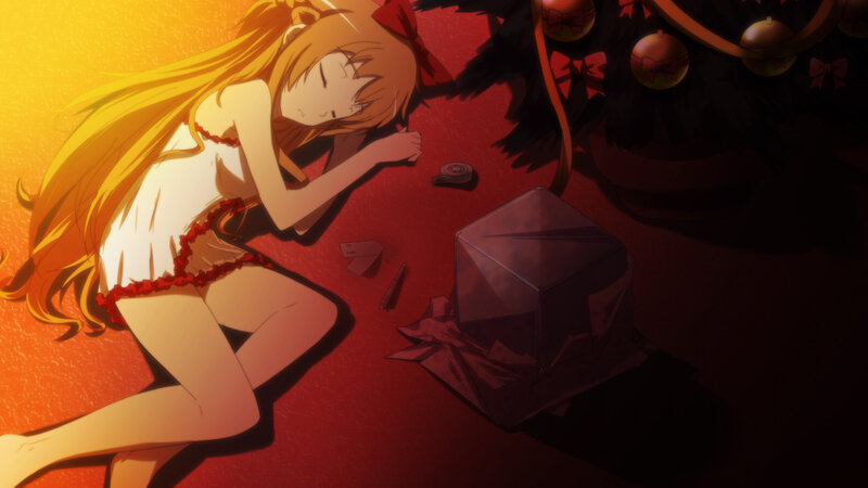 Blonde Girl Sleeping — Red, Peaceful