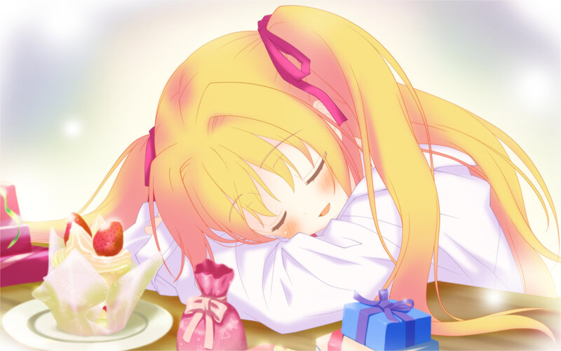 Blonde Girl Sleeping — Yellow, Peaceful, Morning, Anime