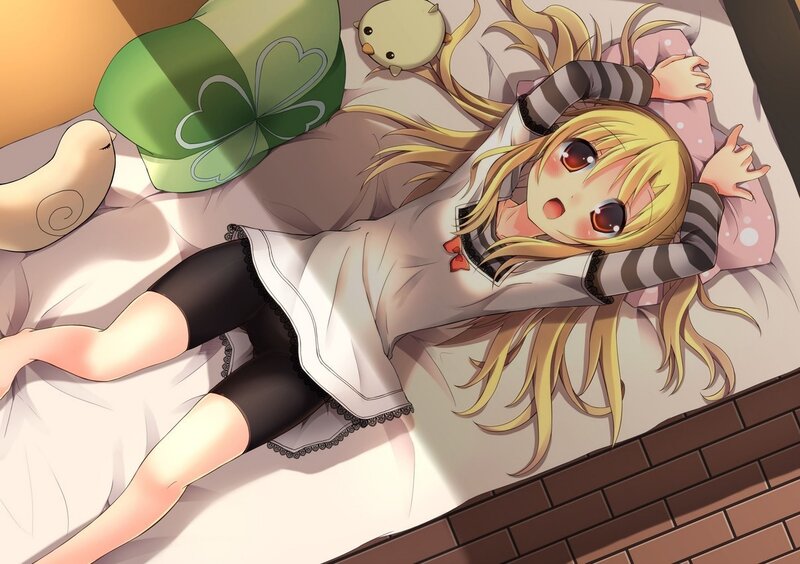 Blonde Girl Sleeping — Yellow, Peaceful