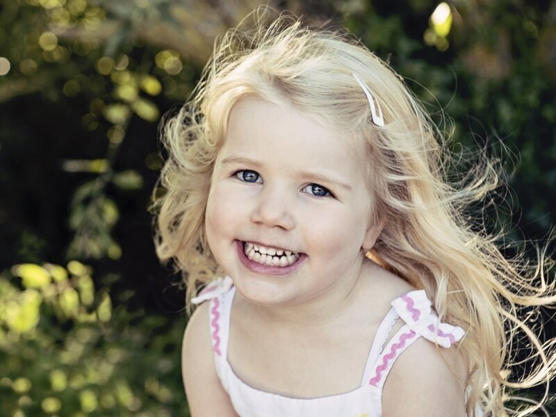 Blonde Girl Smiling — Happy