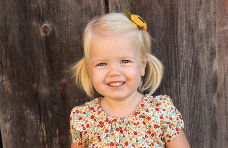 Blonde Girl Smiling — Yellow, Happy
