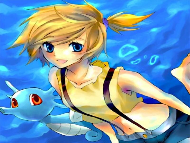 Blonde Girl Underwater — Blue, Serene