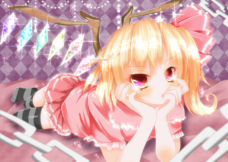Blonde Girl with Antlers