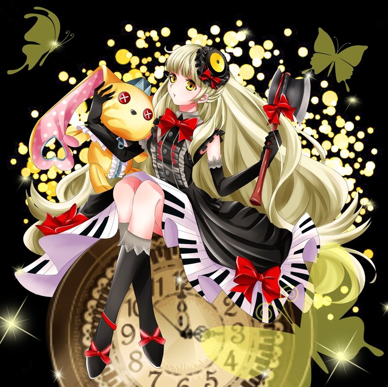 Blonde Girl with Axe — Black
