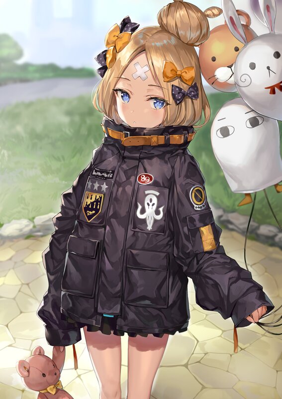 Blonde Girl with Balloons — Black