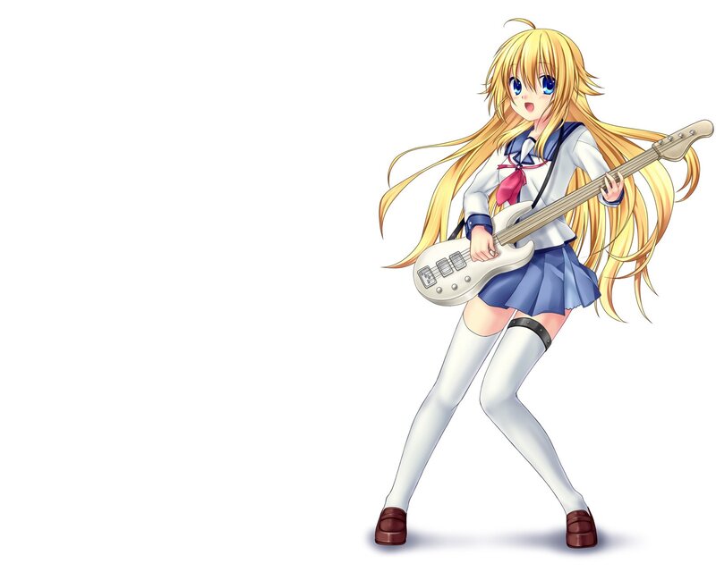 Blonde Girl with Bass Guitar