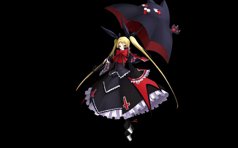 Blonde Girl with Bat — Black