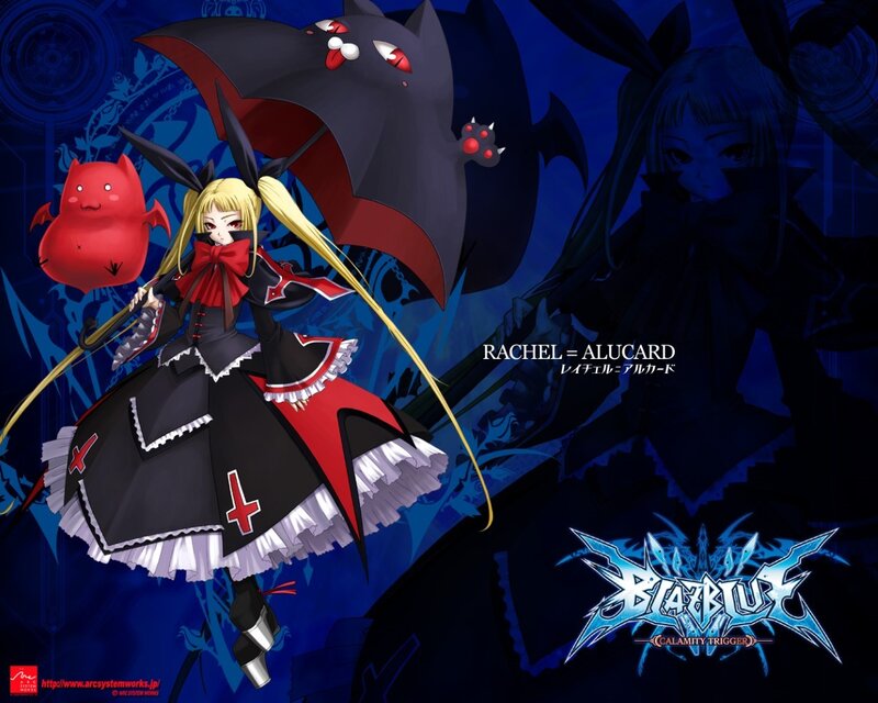 Blonde Girl with Bat Wings — Blue