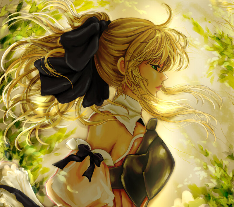 Blonde Girl with Black Bow