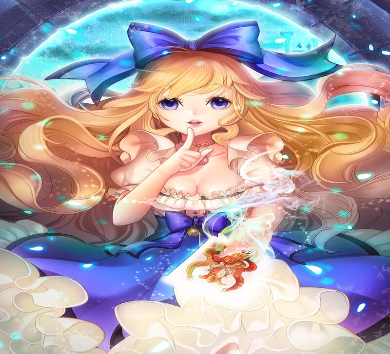 Blonde Girl with Blue Bow — Magical