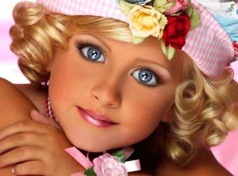 blonde girl with blue eyes